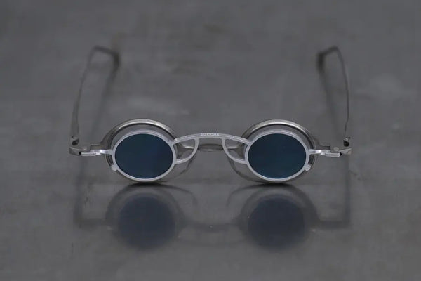Rigards RG0105TI series collection Titanium free-detachable double-layer glasses RG-RG0105TI-FGTYL Retro titanium + silver blue lens glasses